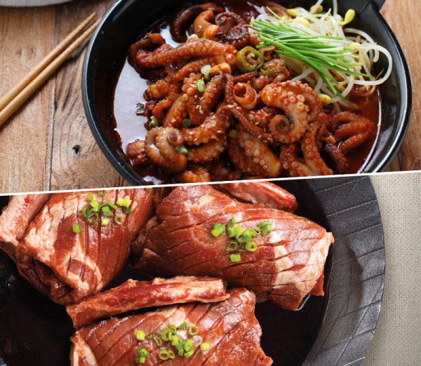 한돈양념왕구이 & 용두동 할매주꾸미!